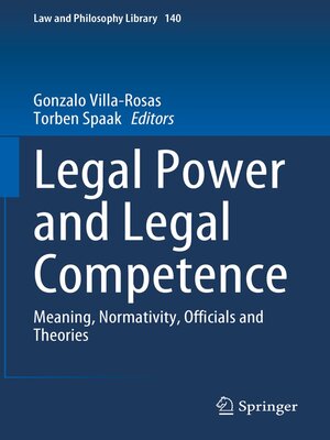 cover image of Legal Power and Legal Competence